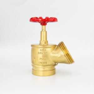 GPM 18 – Válvula Industrial 45º PN 16 2.1/2” Grooved 76MM x 5FPP em Latão com Volante de 90mm