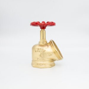 GPM 25 – Válvula Comercial 45º PN 16 2.1/2” 11BSP x 5FPP em Latão com Volante de 90mm