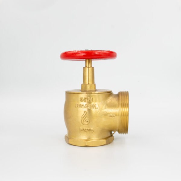 GPM 98 – Válvula Industrial Compacta 90º PN 16 2.1/2” 8NPT x 7.1/2NH em Latão com Volante de 100mm